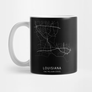 Louisiana State Road Map Mug